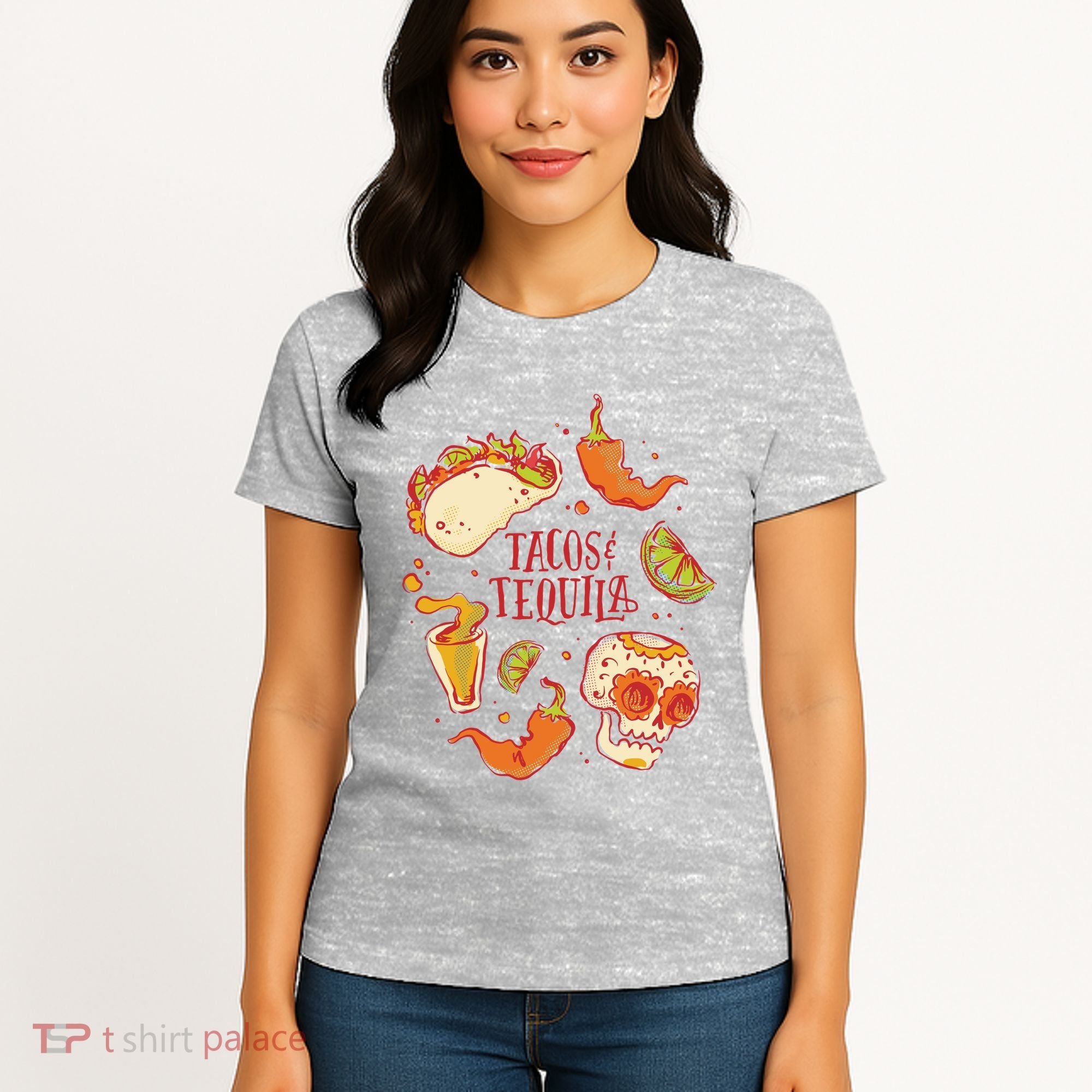 Tacos & Tequila Mexican Women's T-Shirt