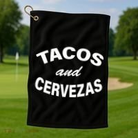 Tacos And Cervezas Golf Towel thumb 1