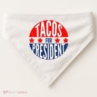 Tacos For President USA-Made Doggie Bandana thumb 0