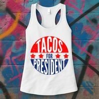 Tacos For President Women's Tank Top thumb 3