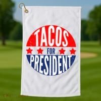 Tacos For President Golf Towel thumb 1