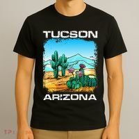 Tucson Arizona Desert Retro Cactus T-Shirt thumb 3