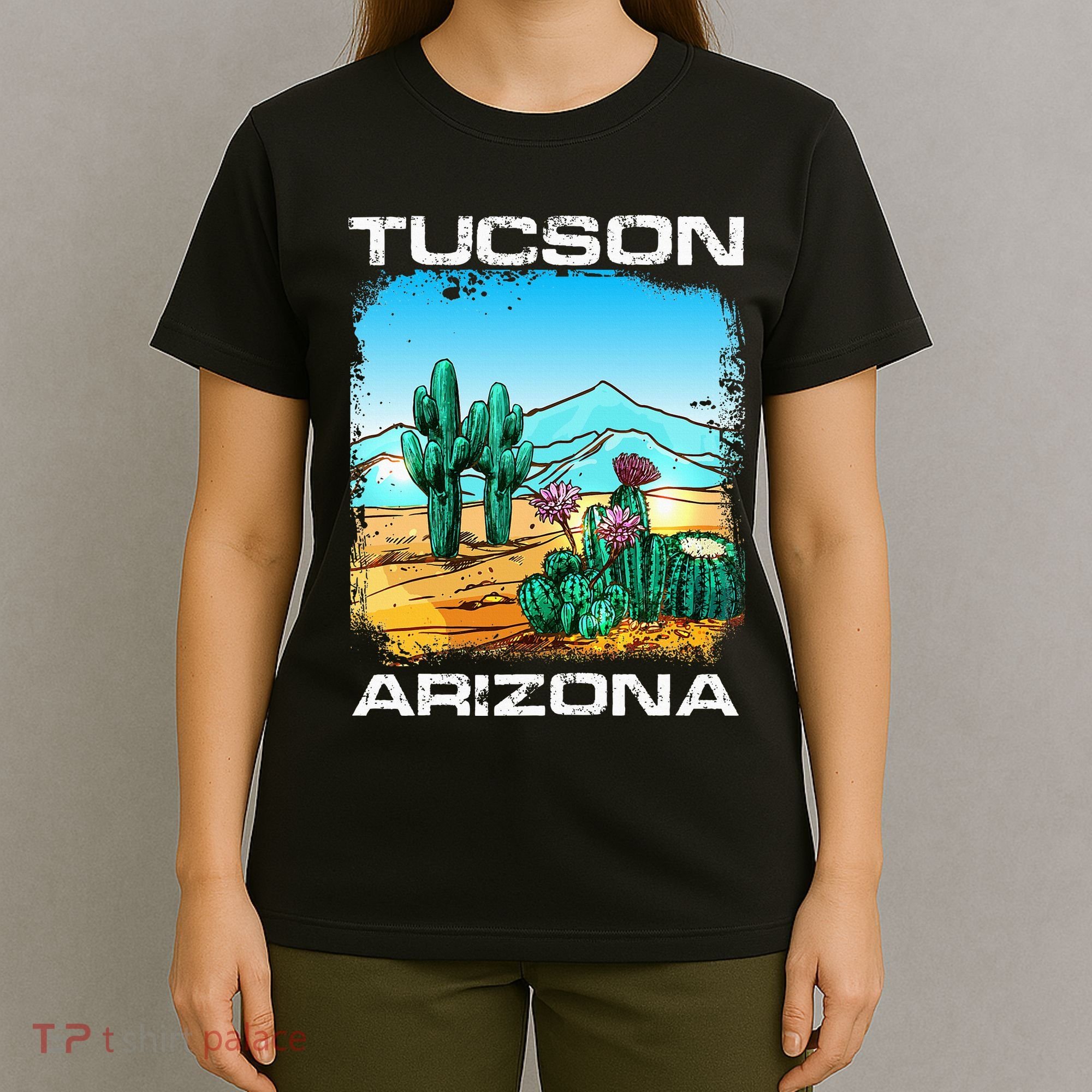Tucson Arizona Desert Retro Cactus T-Shirt