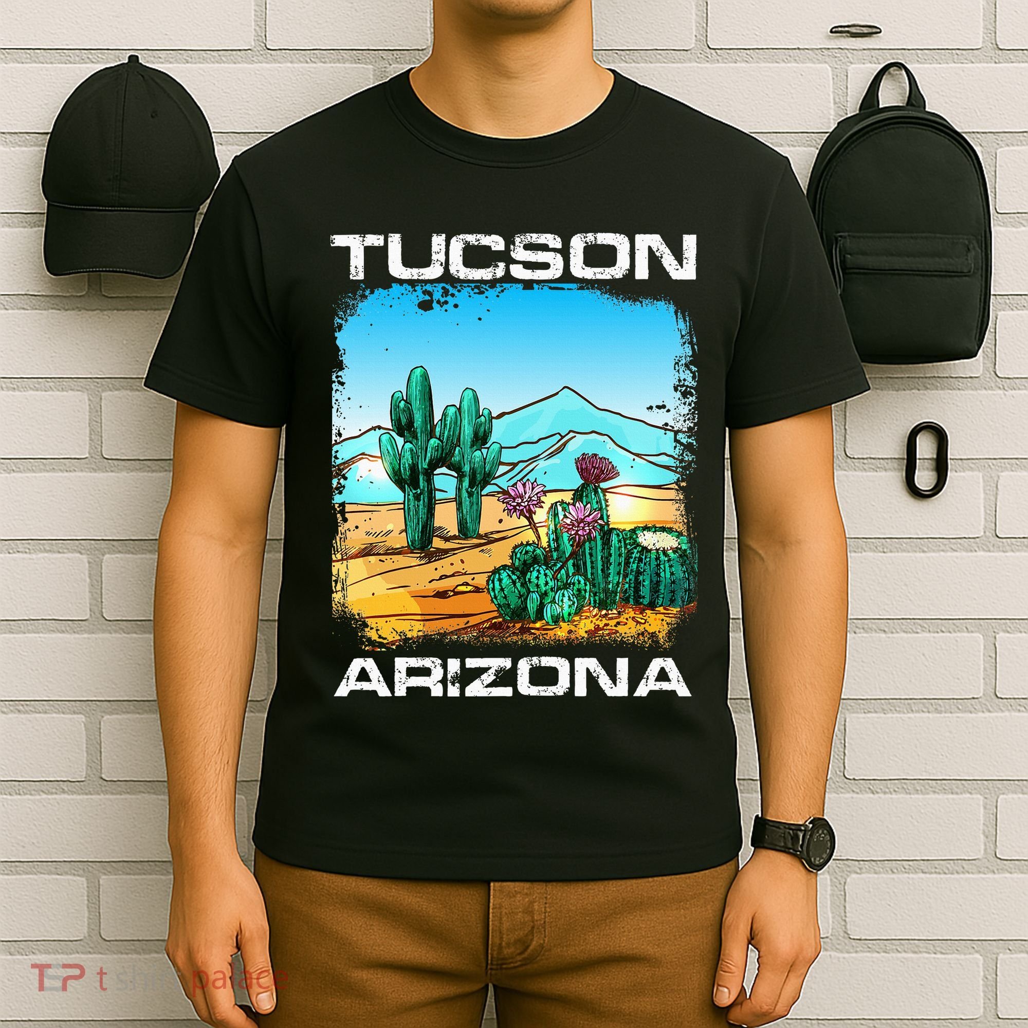 Tucson Arizona Desert Retro Cactus T-Shirt