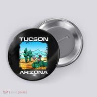 Tucson Arizona Desert Retro Cactus Button thumb 0