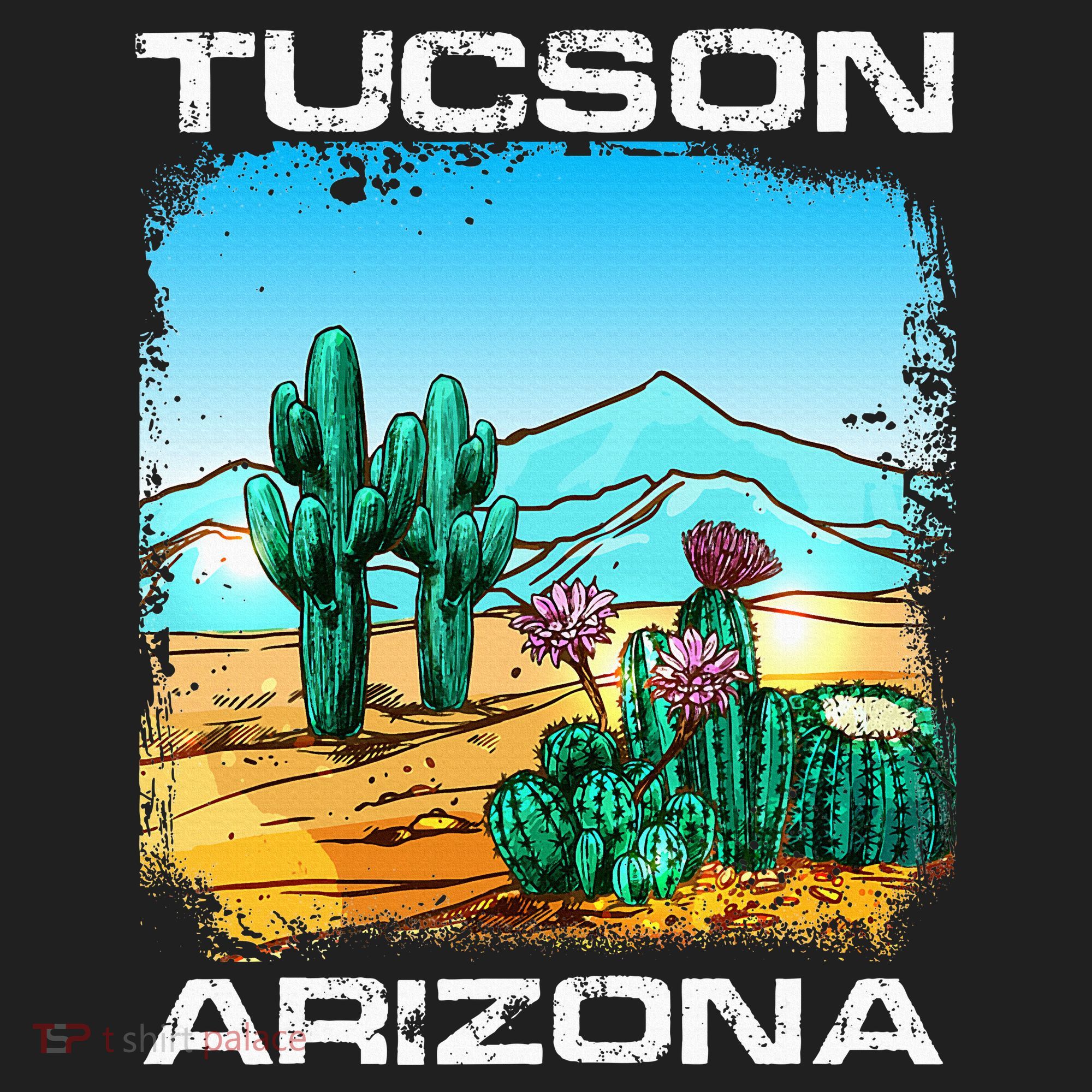 Tucson Arizona Desert Retro Cactus Beanie
