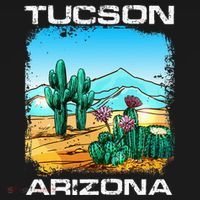 Tucson Arizona Desert Retro Cactus Women's Hoodie thumb 2