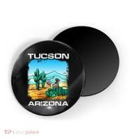 Tucson Arizona Desert Retro Cactus Magnet thumb 0