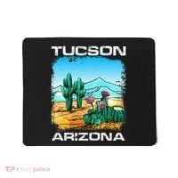 Tucson Arizona Desert Retro Cactus Mousepad thumb 0