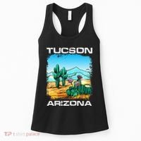Tucson Arizona Desert Retro Cactus Women's Tank Top thumb 0