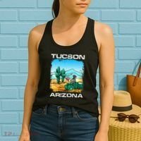 Tucson Arizona Desert Retro Cactus Women's Tank Top thumb 2