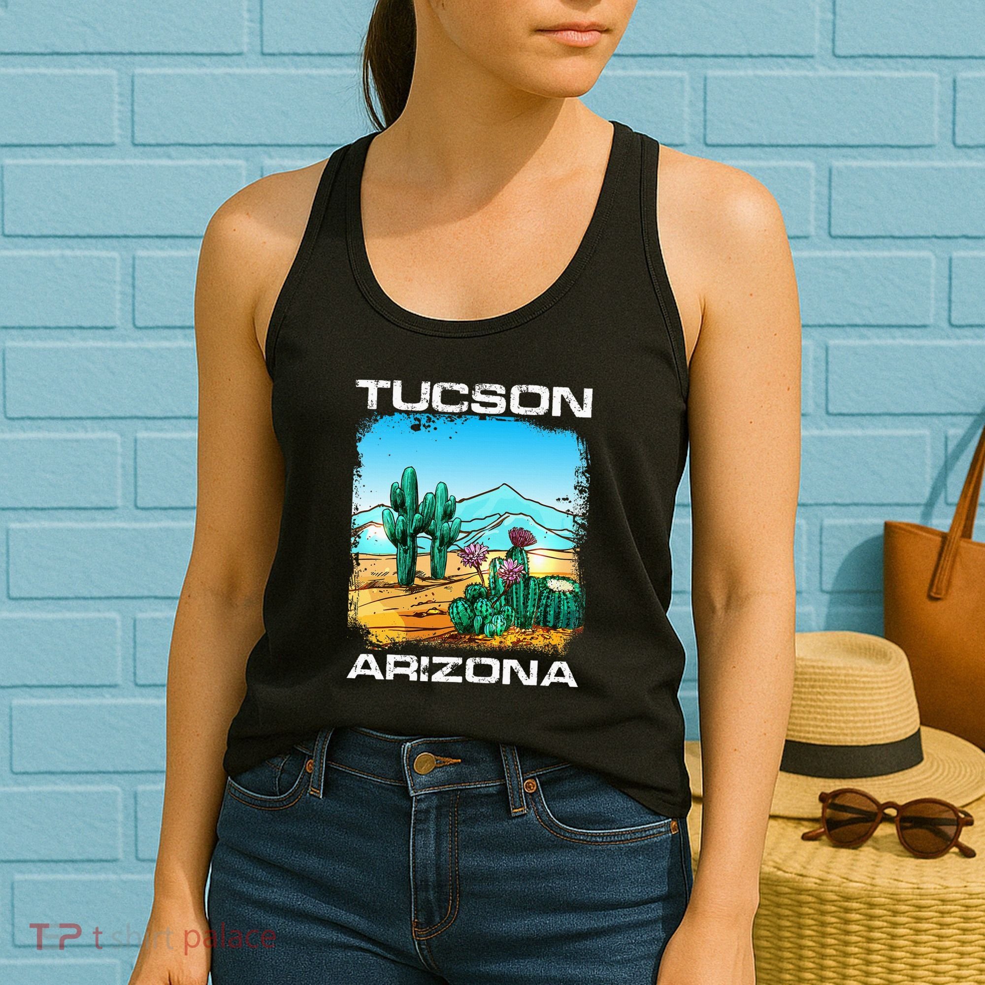 Tucson Arizona Desert Retro Cactus Women's Tank Top