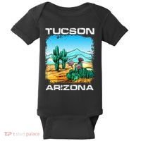 Tucson Arizona Desert Retro Cactus Baby Bodysuit thumb 0