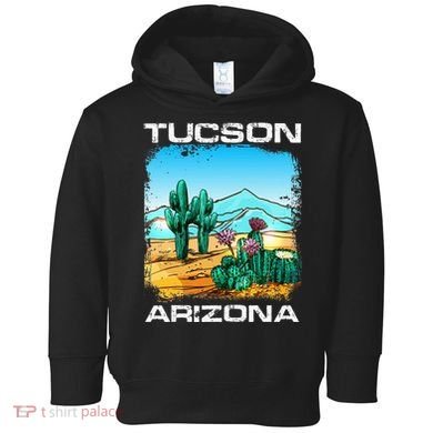 Tucson Arizona Desert Retro Cactus Toddler Hoodie