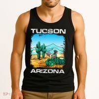 Tucson Arizona Desert Retro Cactus Tank Top thumb 3