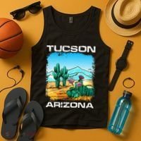 Tucson Arizona Desert Retro Cactus Tank Top thumb 4