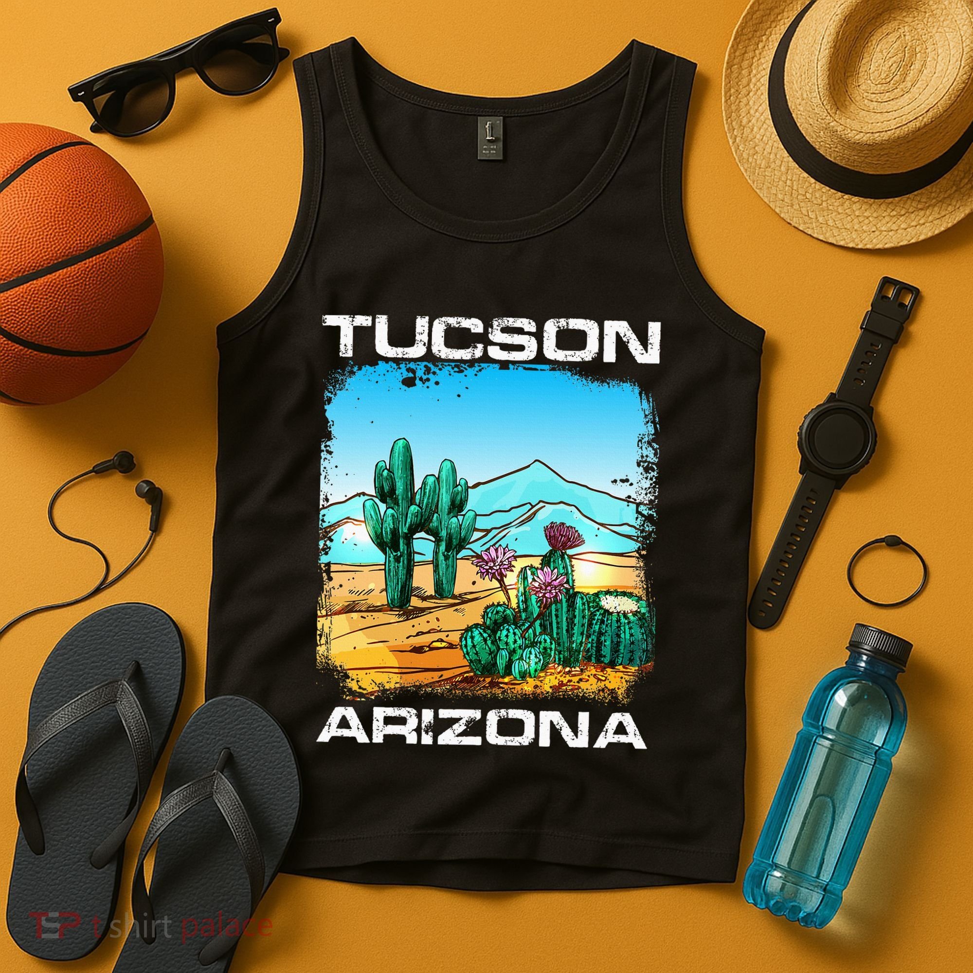 Tucson Arizona Desert Retro Cactus Tank Top