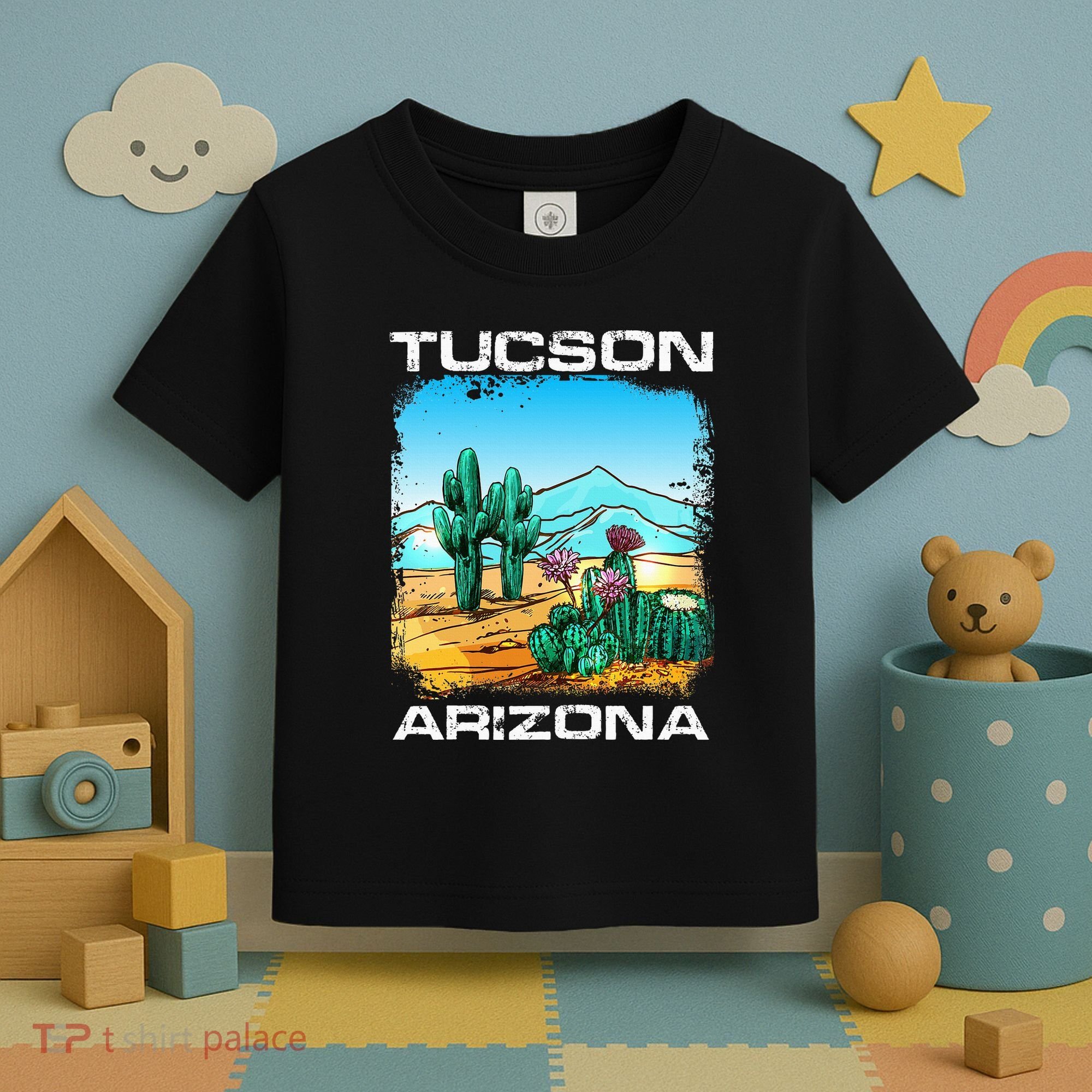 Tucson Arizona Desert Retro Cactus Toddler T-Shirt