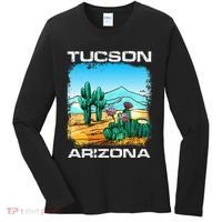 Tucson Arizona Desert Retro Cactus Women's Long Sleeve Shirt thumb 0