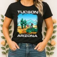 Tucson Arizona Desert Retro Cactus Women's T-Shirt thumb 2