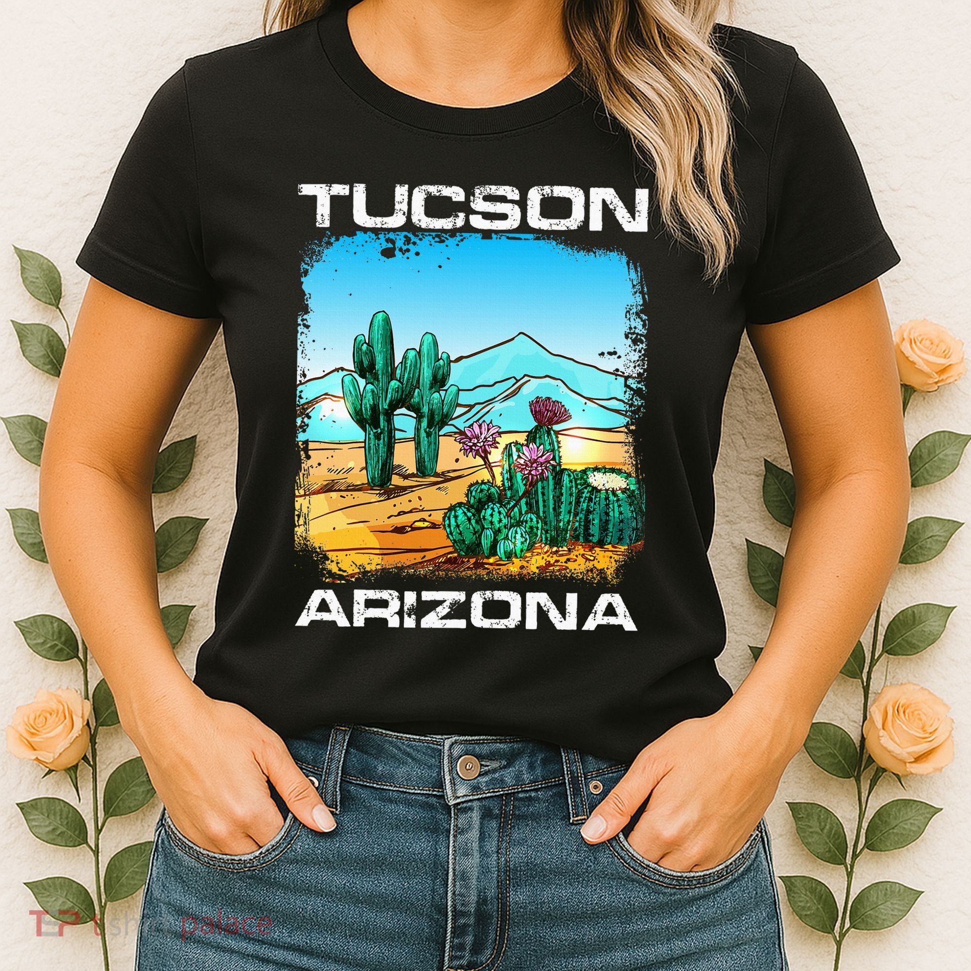 Tucson Arizona Desert Retro Cactus Women's T-Shirt
