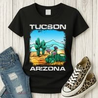 Tucson Arizona Desert Retro Cactus Women's T-Shirt thumb 3
