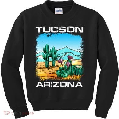 Tucson Arizona Desert Retro Cactus Kids Sweatshirt