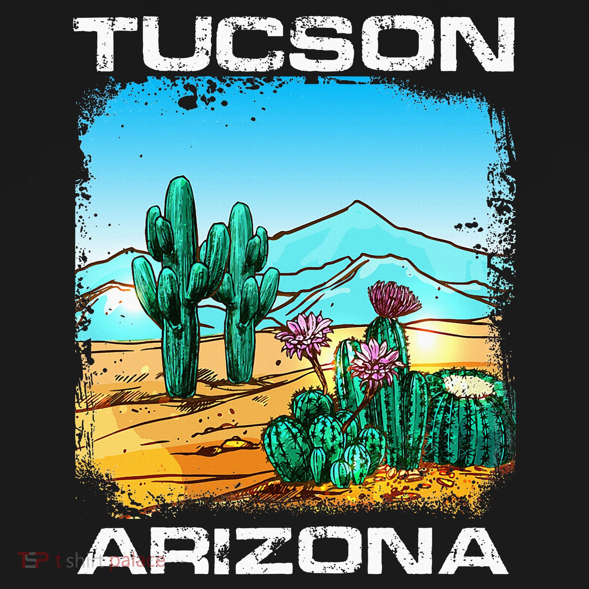 Tucson Arizona Desert Retro Cactus Kids Sweatshirt