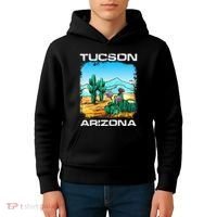 Tucson Arizona Desert Retro Cactus Kids Hoodie thumb 4
