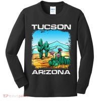 Tucson Arizona Desert Retro Cactus Kids Long Sleeve Shirt thumb 0