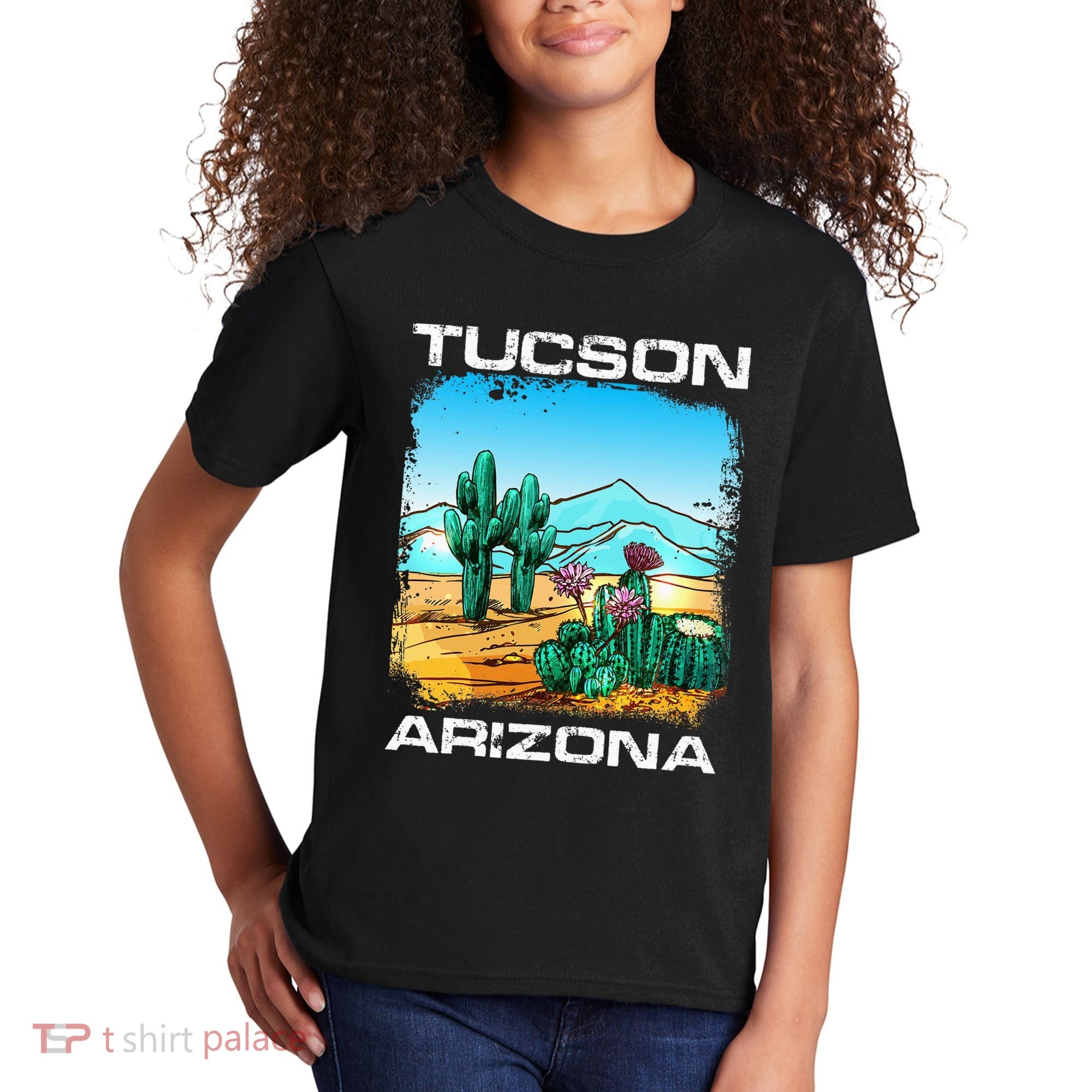Tucson Arizona Desert Retro Cactus Kids T-Shirt