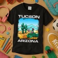 Tucson Arizona Desert Retro Cactus Kids T-Shirt thumb 3