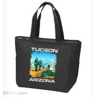 Tucson Arizona Desert Retro Cactus Tote Bag thumb 3