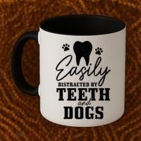 Teeth And Dogs Dentist Dental Student Assistant Hygienist Gift Coffee Mug thumb 2