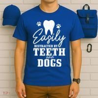 Teeth And Dogs Dentist Dental Student Assistant Hygienist Gift T-Shirt thumb 6