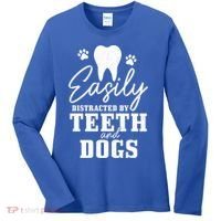 Teeth And Dogs Dentist Dental Student Assistant Hygienist Gift Women's Long Sleeve Shirt thumb 0