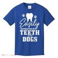Teeth And Dogs Dentist Dental Student Assistant Hygienist Gift Kids T-Shirt thumb 0
