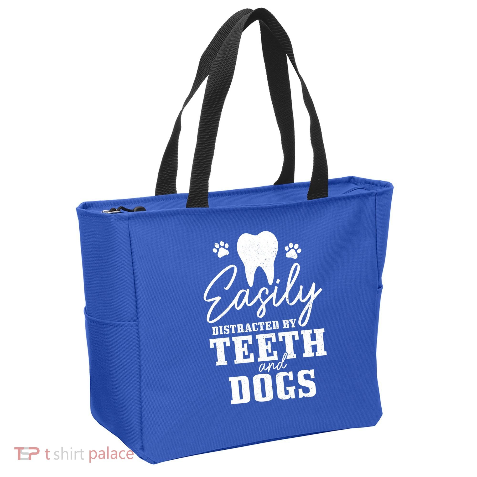 Teeth And Dogs Dentist Dental Student Assistant Hygienist Gift Tote Bag