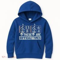These Are Difficult Times For Music Lover Cool Gift Kids Hoodie thumb 0