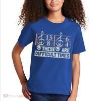 These Are Difficult Times For Music Lover Cool Gift Kids T-Shirt thumb 2