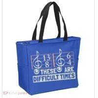 These Are Difficult Times For Music Lover Cool Gift Tote Bag thumb 2