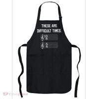 These Are Difficult Times Funny Music Apron thumb 0