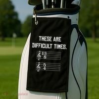 These Are Difficult Times Funny Music Golf Towel thumb 2