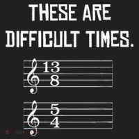 These Are Difficult Times Funny Music Golf Towel thumb 3