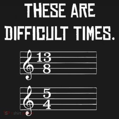 These Are Difficult Times Funny Music Cropped Pullover Crew