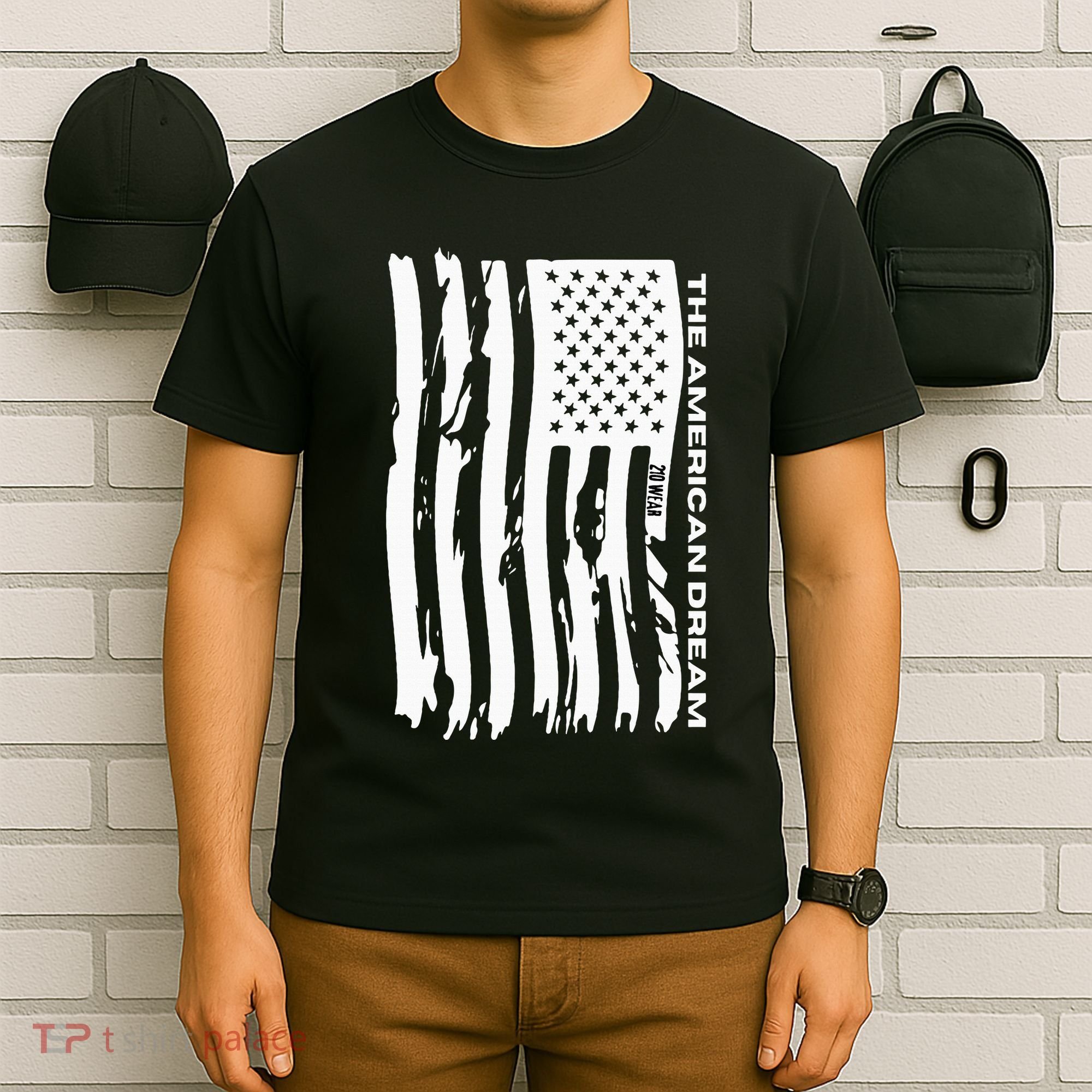 The American Dream Usa American Flag Patriotic Apparel T-Shirt