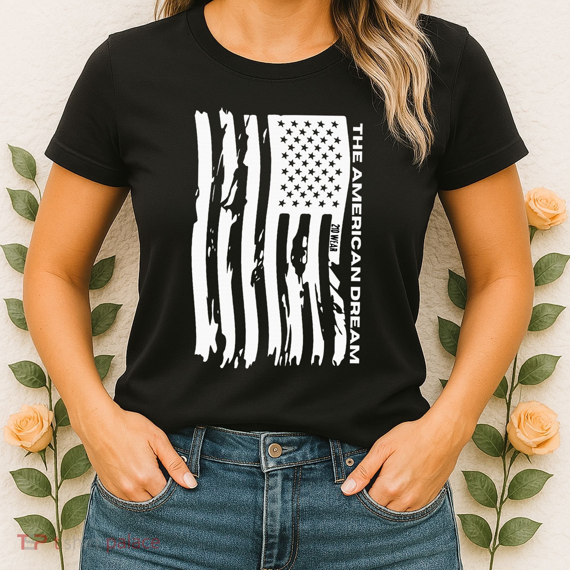 The American Dream Usa American Flag Patriotic Apparel Women's T-Shirt