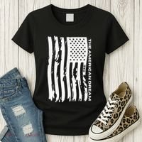 The American Dream Usa American Flag Patriotic Apparel Women's T-Shirt thumb 3