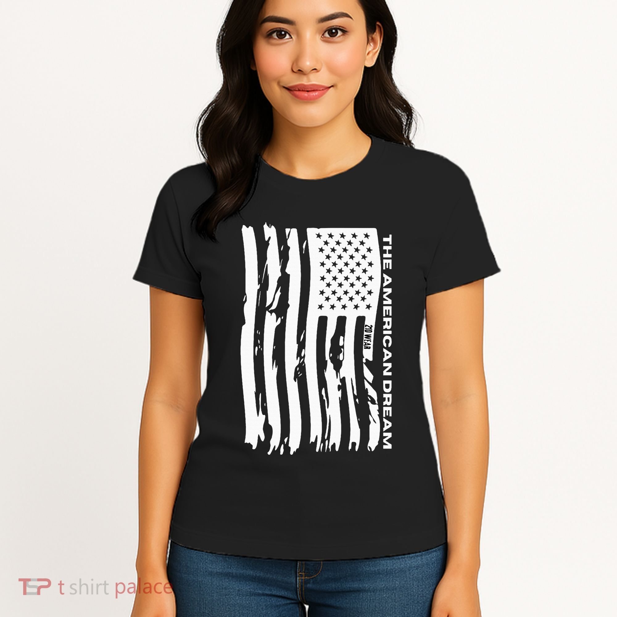 The American Dream Usa American Flag Patriotic Apparel Women's T-Shirt