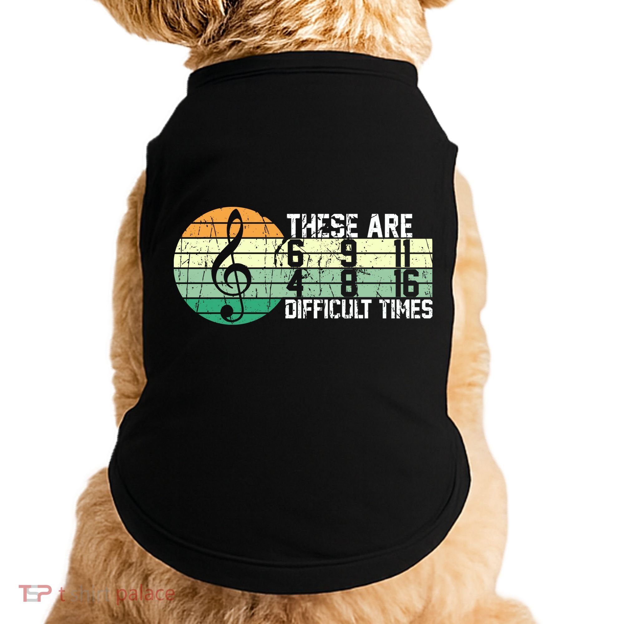 These Are Difficult Times Music Sheet Funny Band Gift Orchestra Musical Gift Doggie Tank